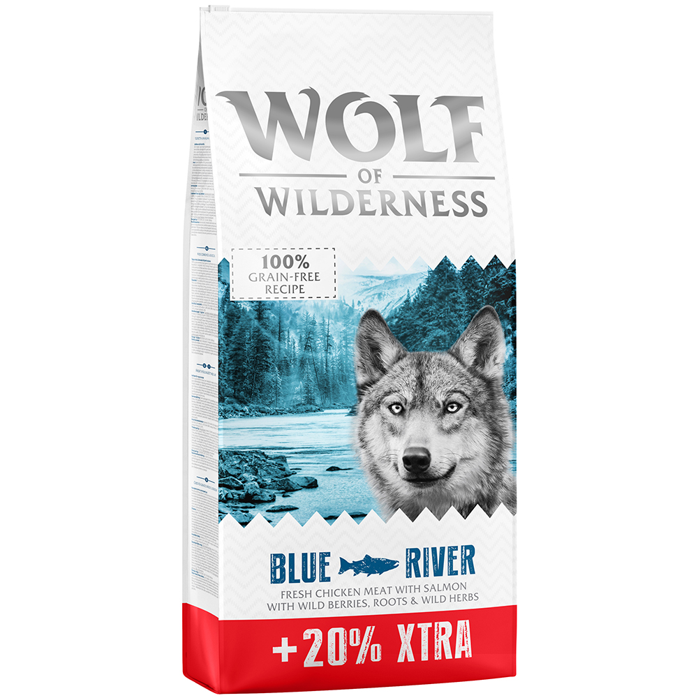 14.4kg Adult Blue River, saumon Wolf of Wilderness croquette